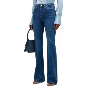 Frame Stretch “Le High Flare” 33” Inseam Size 34 Denim EUC